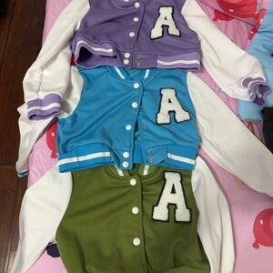 Colorful Varsity Jackets with Letter A